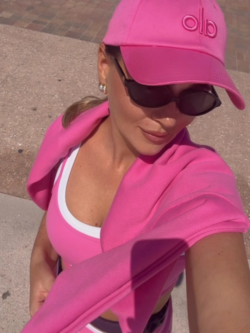 ALO Yoga Pink Logo Cap